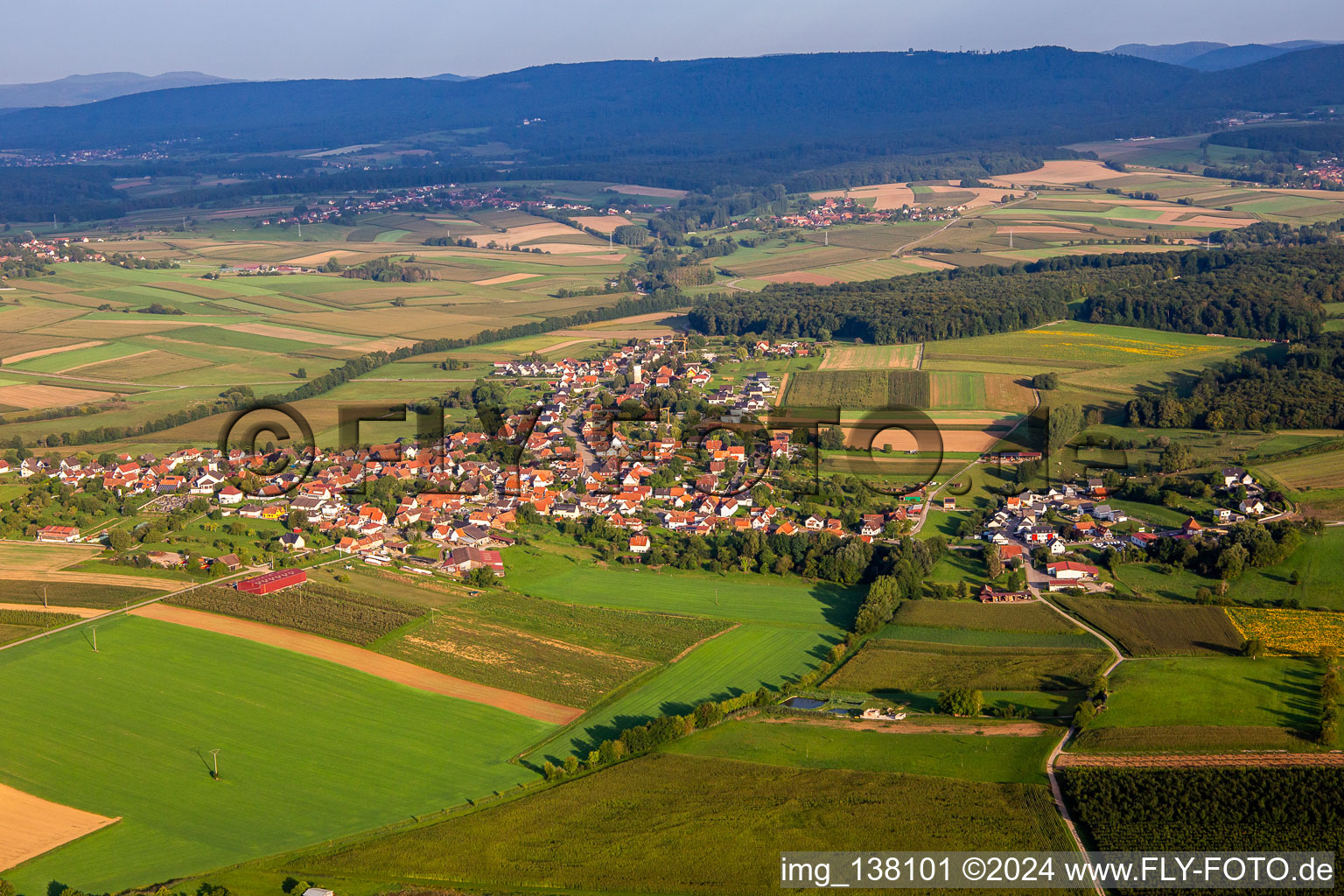 Drone recording of Schœnenbourg in the state Bas-Rhin, France