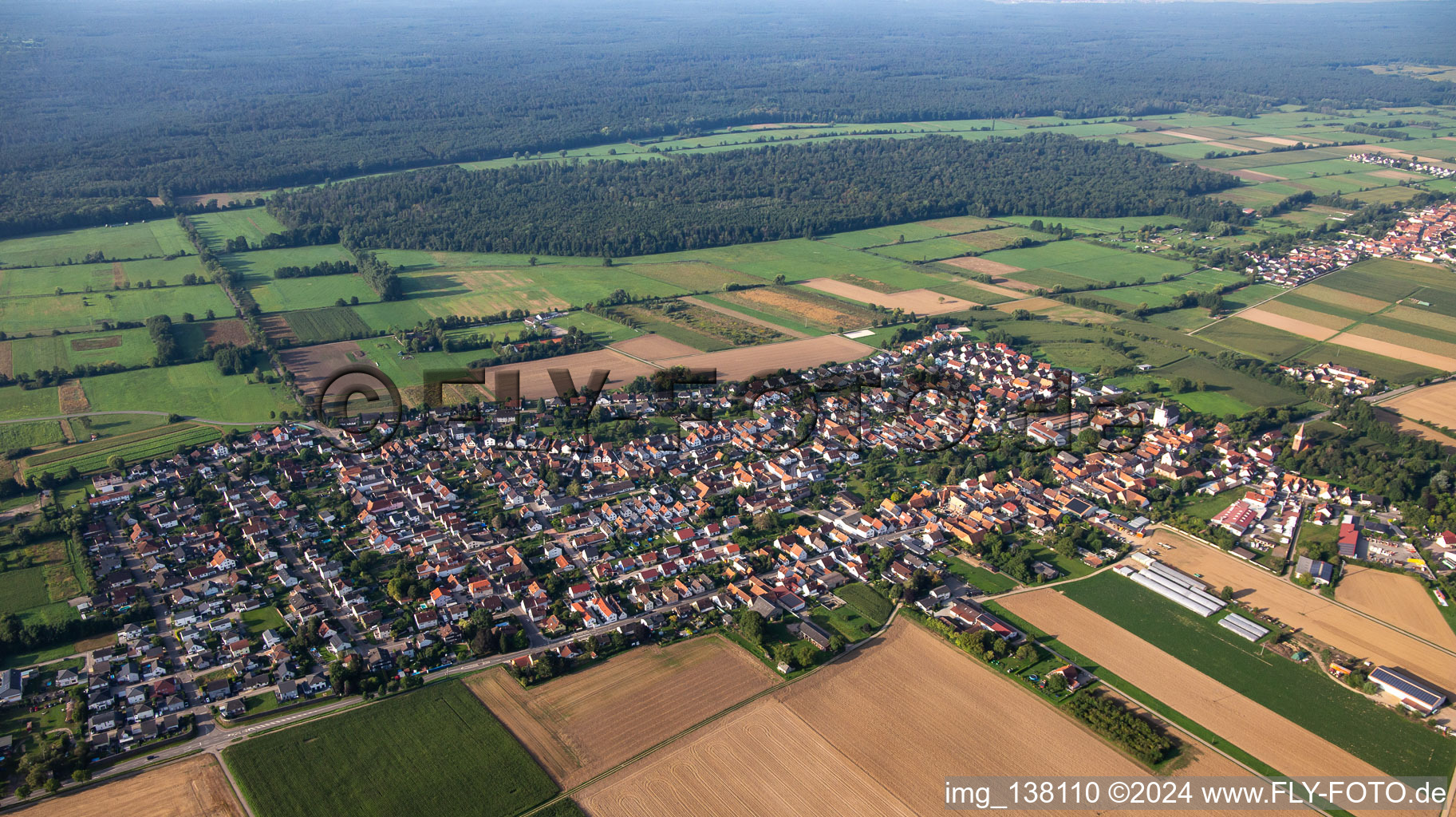 From the north in Minfeld in the state Rhineland-Palatinate, Germany