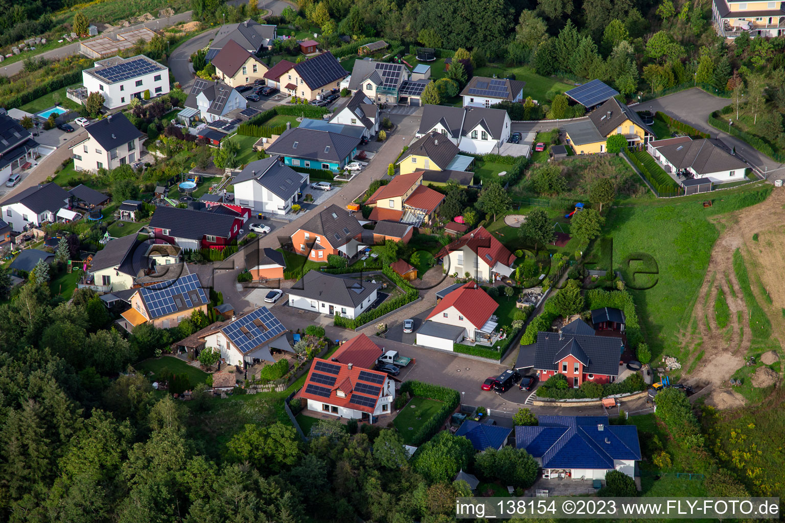 New development area An der Mälzerei in Meisenheim in the state Rhineland-Palatinate, Germany