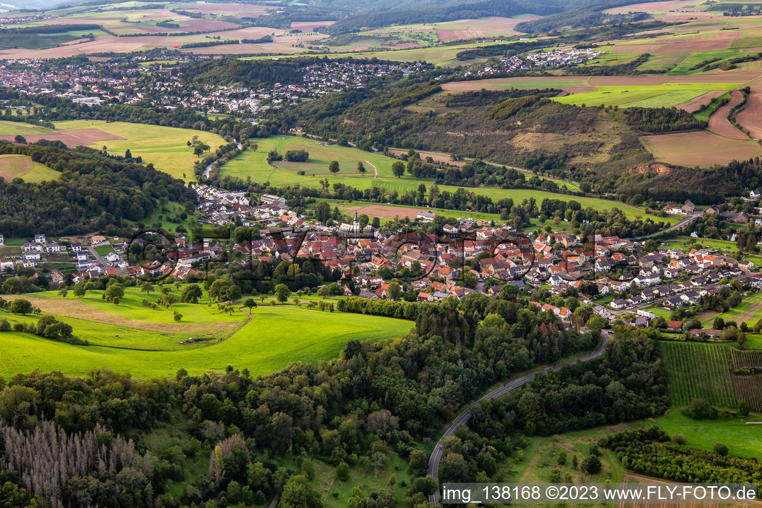 From the southeast in Staudernheim in the state Rhineland-Palatinate, Germany