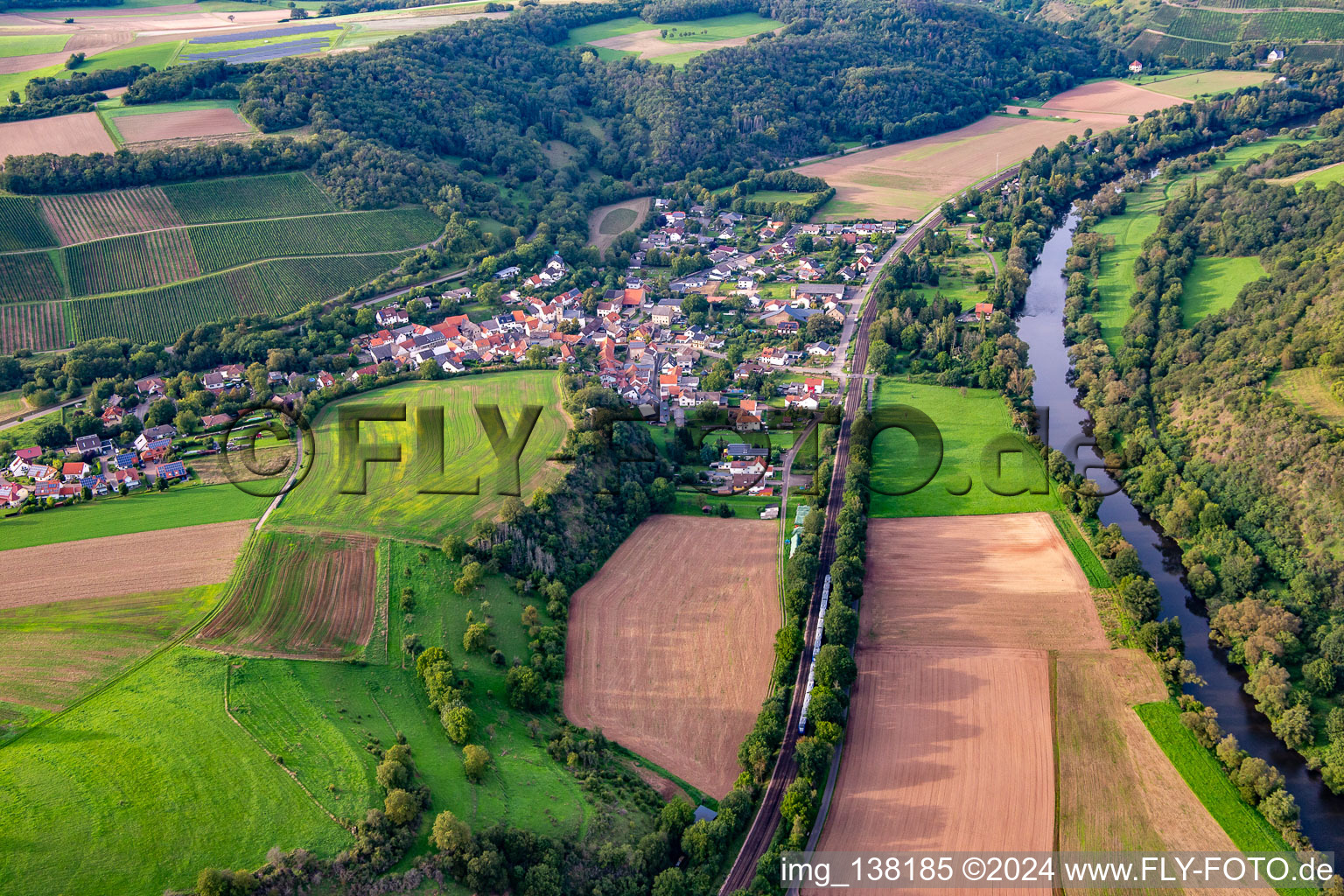 Nahe Valley in Boos in the state Rhineland-Palatinate, Germany