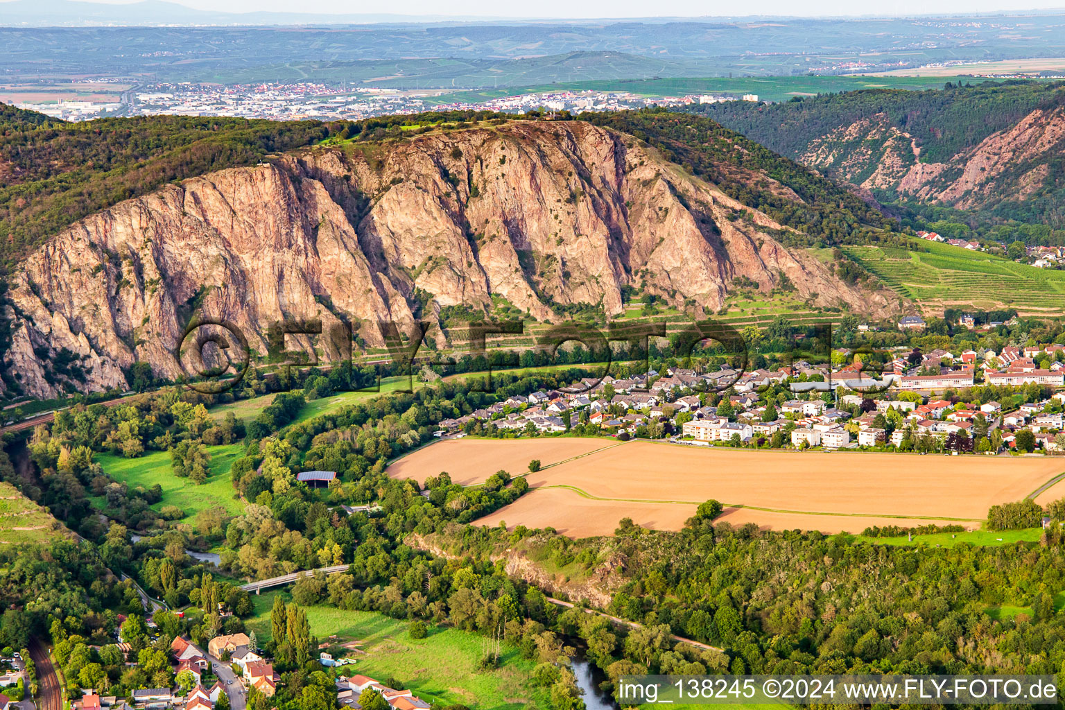 The Rotenfels "highest cliff between Norway and the Alps in Traisen in the state Rhineland-Palatinate, Germany