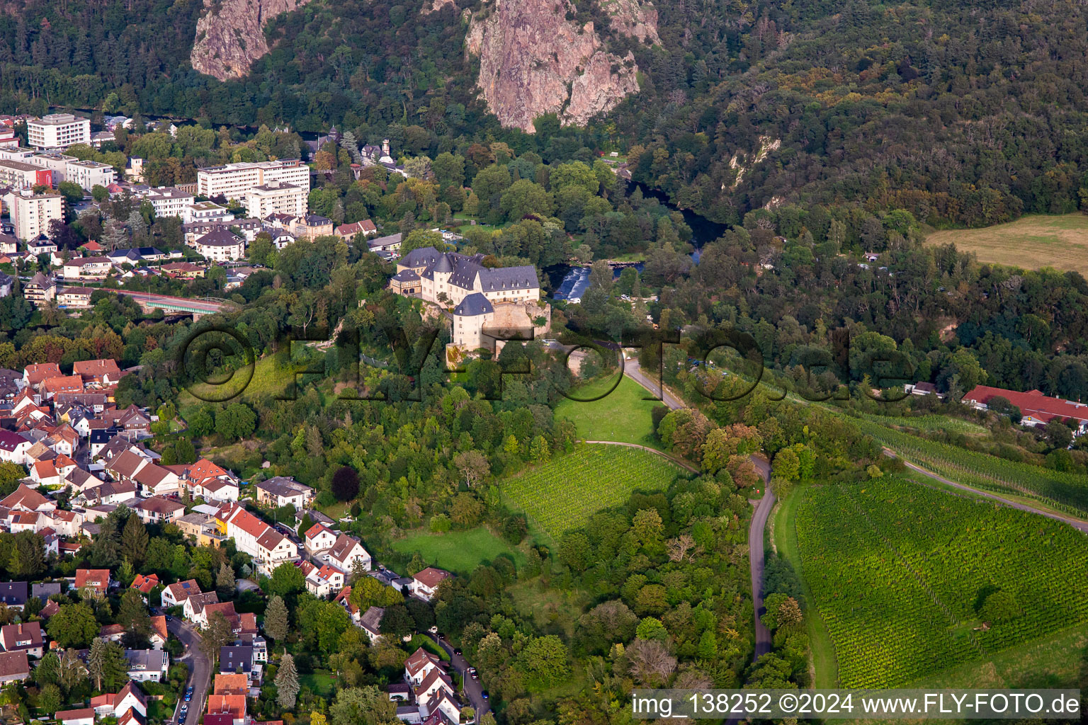 Castle Ebernburg / Evangelical family holiday and educational center Ebernburg in the district Ebernburg in Bad Kreuznach in the state Rhineland-Palatinate, Germany