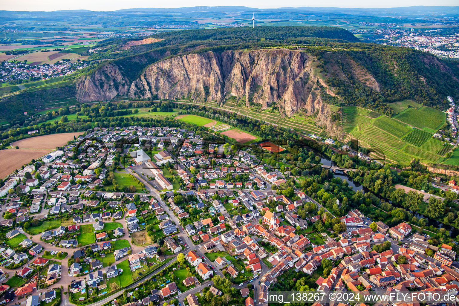 At the foot of the Rotenfels in the district Ebernburg in Bad Kreuznach in the state Rhineland-Palatinate, Germany