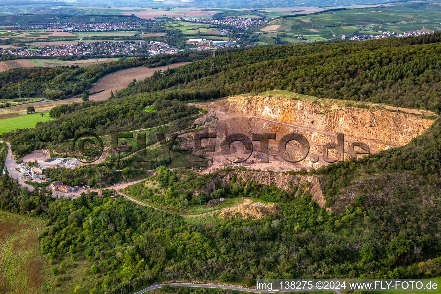 Quarry Traisen with Trapobet Transportbeton GmbH Kaiserslautern KG in Traisen in the state Rhineland-Palatinate, Germany