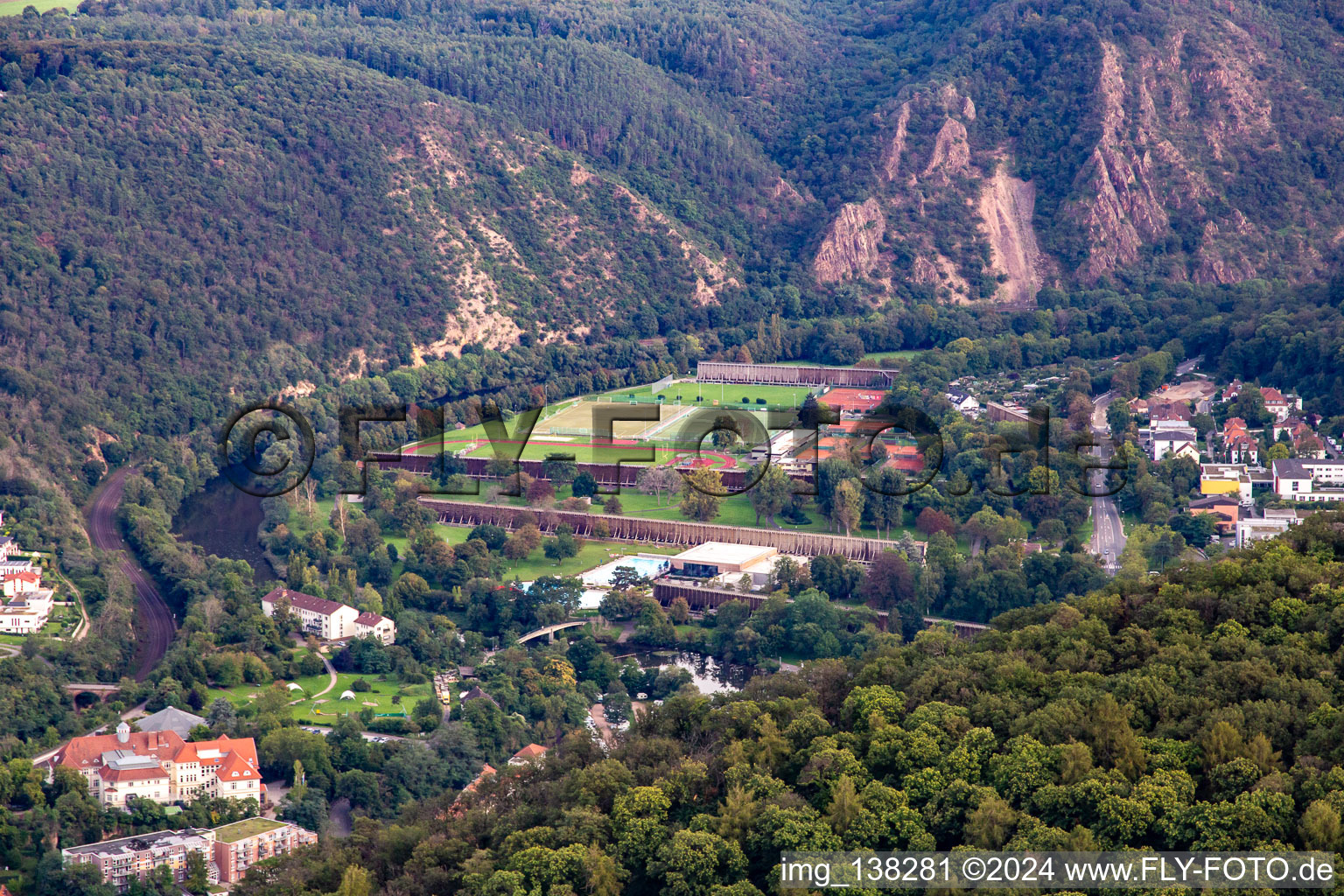 Salinental Stadium and Salinental Bad Kreuznach - Open-air inhalation hall in Bad Kreuznach in the state Rhineland-Palatinate, Germany