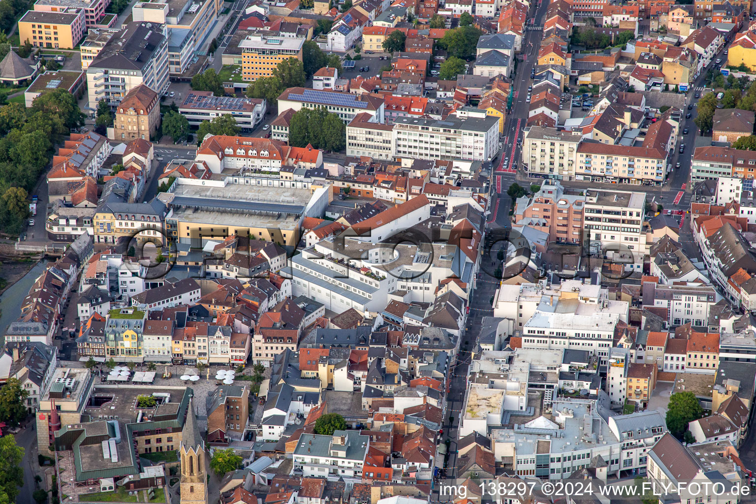 Shopping center on Prinzengasse in Bad Kreuznach in the state Rhineland-Palatinate, Germany