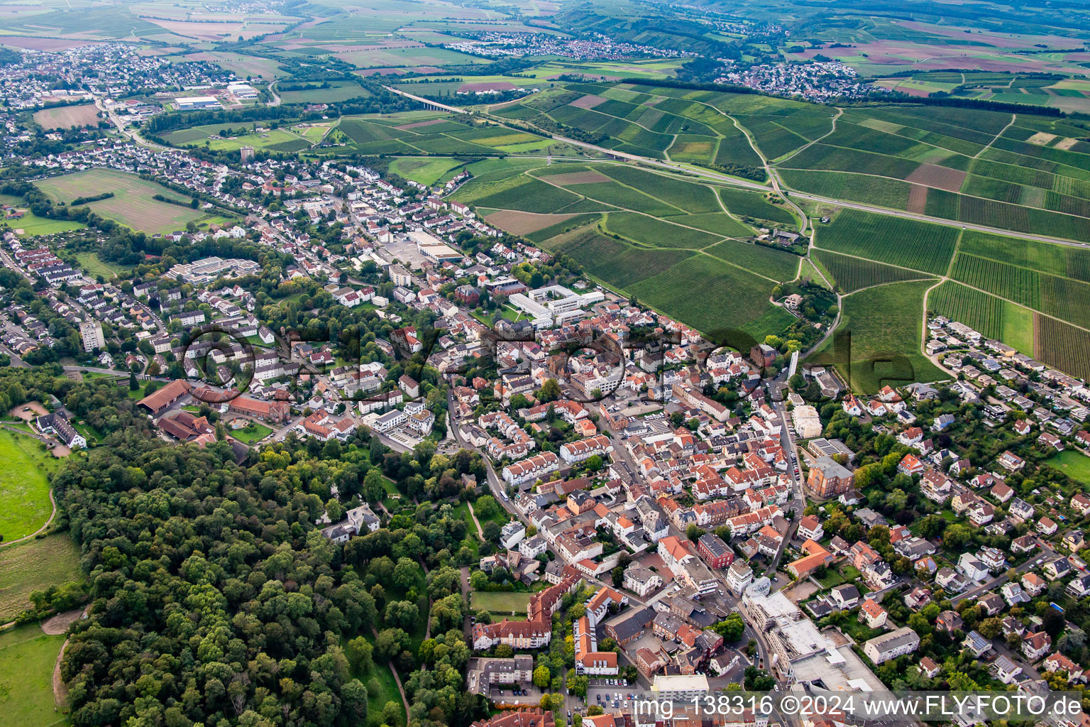 Rüdesheimer Straße from the southeast in Bad Kreuznach in the state Rhineland-Palatinate, Germany