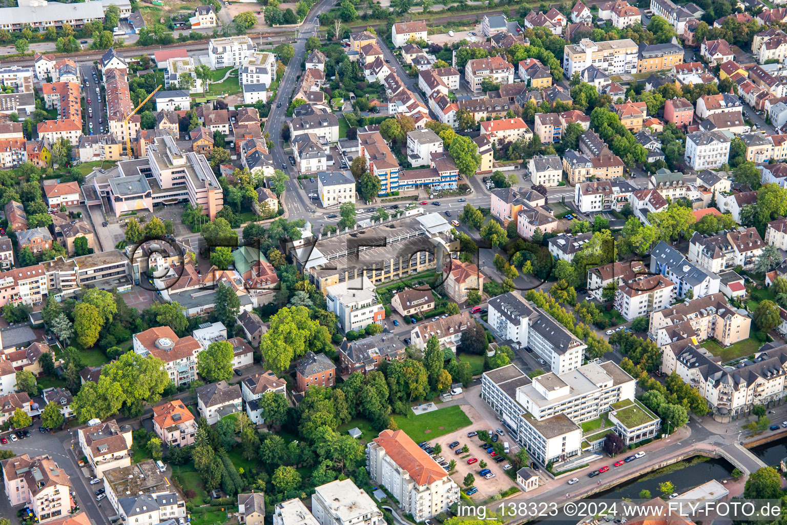 Bathing alley in the spa district in Bad Kreuznach in the state Rhineland-Palatinate, Germany