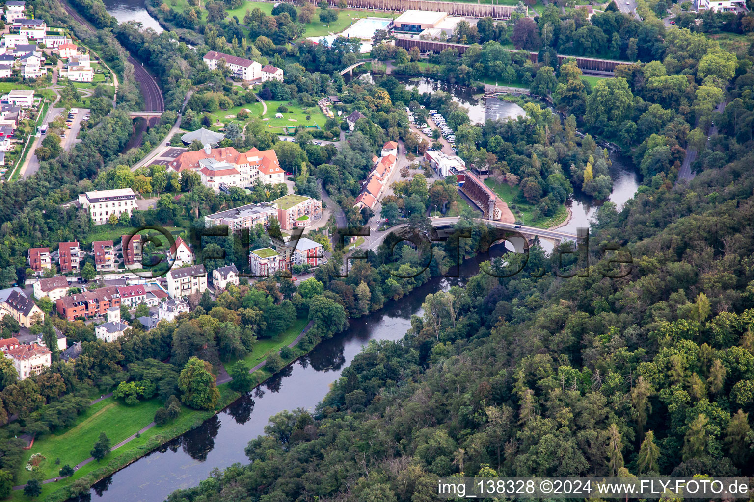 Saltworks Park in Bad Kreuznach in the state Rhineland-Palatinate, Germany