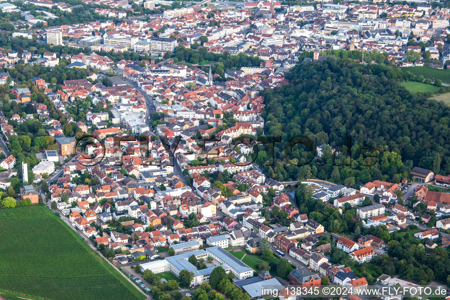 Kauzenberg from the west in Bad Kreuznach in the state Rhineland-Palatinate, Germany