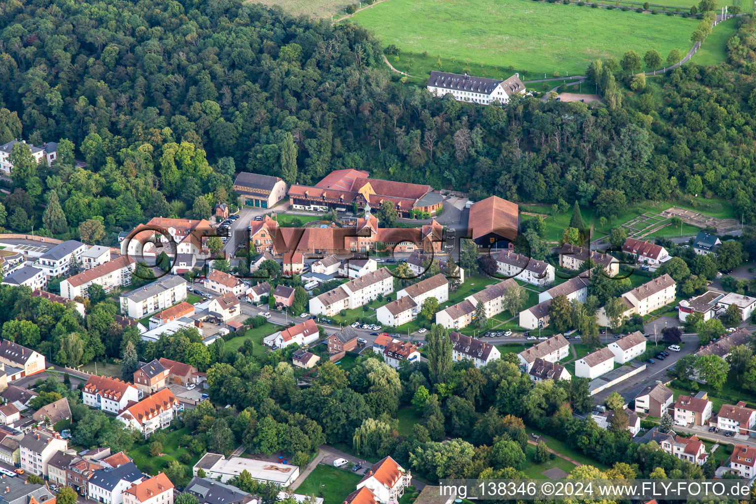 Museum Römerhalle at the castle park in Bad Kreuznach in the state Rhineland-Palatinate, Germany