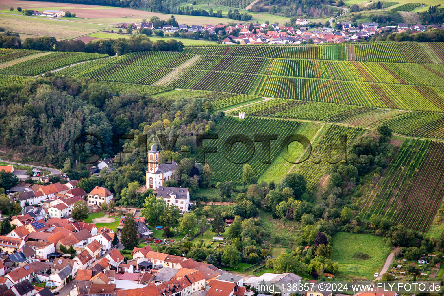 Koppenstein Castle Mandel under the Wingertshäuschen Mandel in Mandel in the state Rhineland-Palatinate, Germany