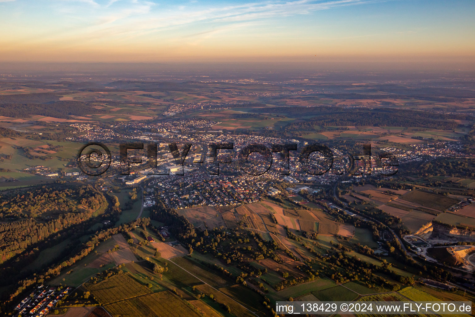 From the southeast in Bretten in the state Baden-Wuerttemberg, Germany