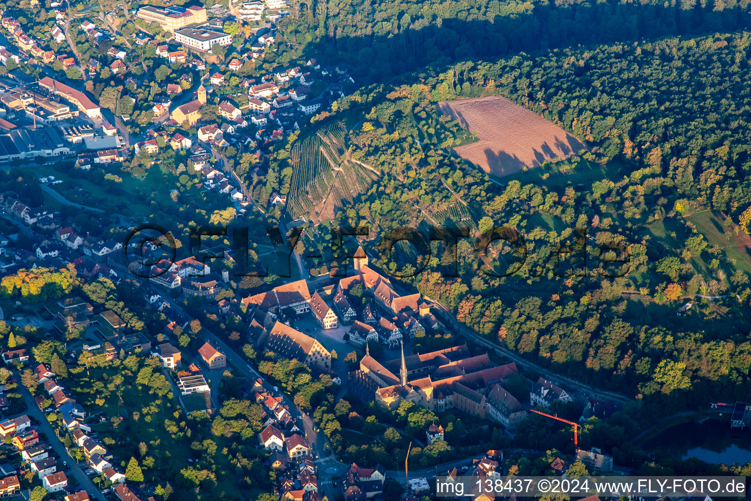 Aerial view of Monastery Maulbronn in Maulbronn in the state Baden-Wuerttemberg, Germany