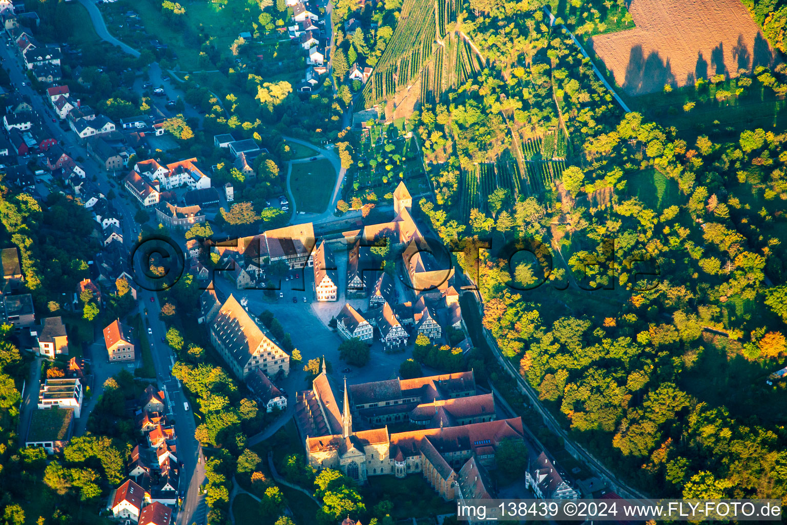 Aerial photograpy of Monastery Maulbronn in Maulbronn in the state Baden-Wuerttemberg, Germany