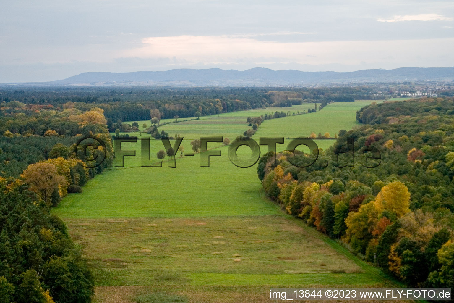 Aerial photograpy of Otterbachtal in Minfeld in the state Rhineland-Palatinate, Germany