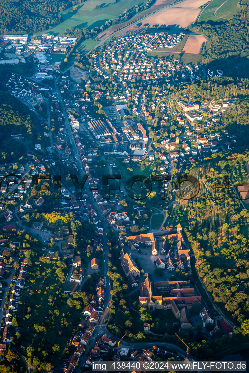 Oblique view of Monastery Maulbronn in Maulbronn in the state Baden-Wuerttemberg, Germany