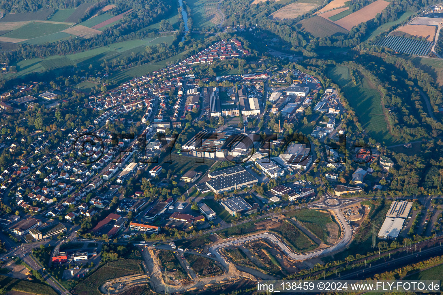 Industrial area Steinbeisstr in Vaihingen an der Enz in the state Baden-Wuerttemberg, Germany