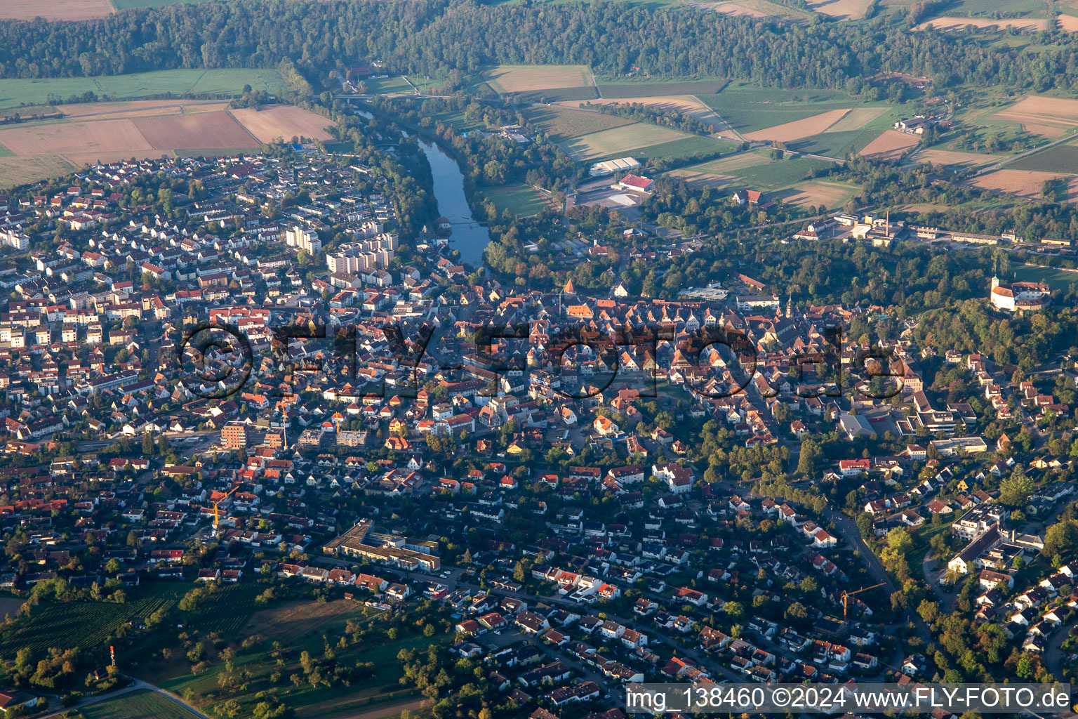 From the north in Vaihingen an der Enz in the state Baden-Wuerttemberg, Germany