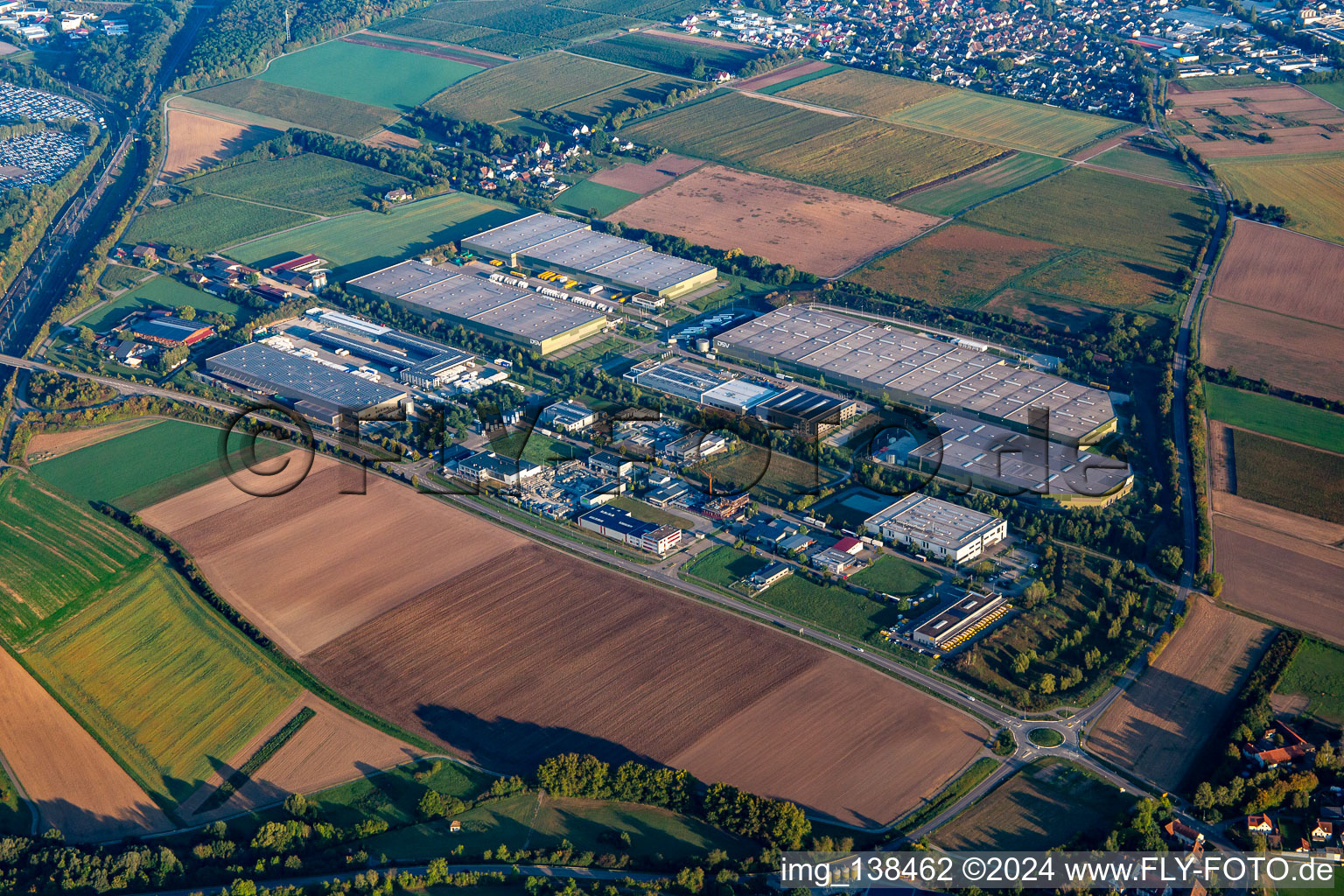 Techtronic Industries (TTI) and DACHSER SE Warehouse in the Otto-Hahn-Straße industrial area in the district Kleinglattbach in Vaihingen an der Enz in the state Baden-Wuerttemberg, Germany