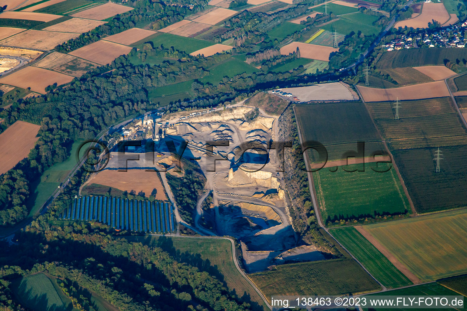 Sämann stone and gravel works in the quarry Illingen in Illingen in the state Baden-Wuerttemberg, Germany