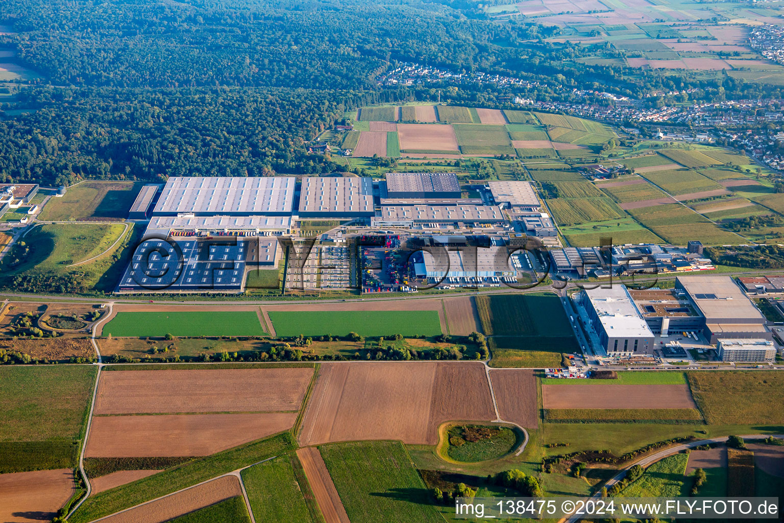 Porsche Plant 16, Porsche Logistics Center and Breuninger Logistics Sachsenheim in Sachsenheim in the state Baden-Wuerttemberg, Germany