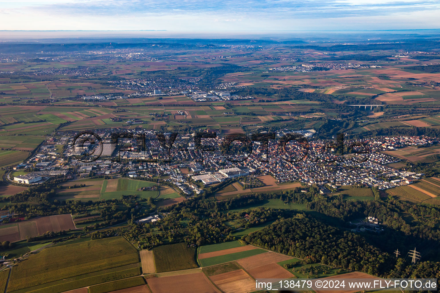 From the north in Markgröningen in the state Baden-Wuerttemberg, Germany