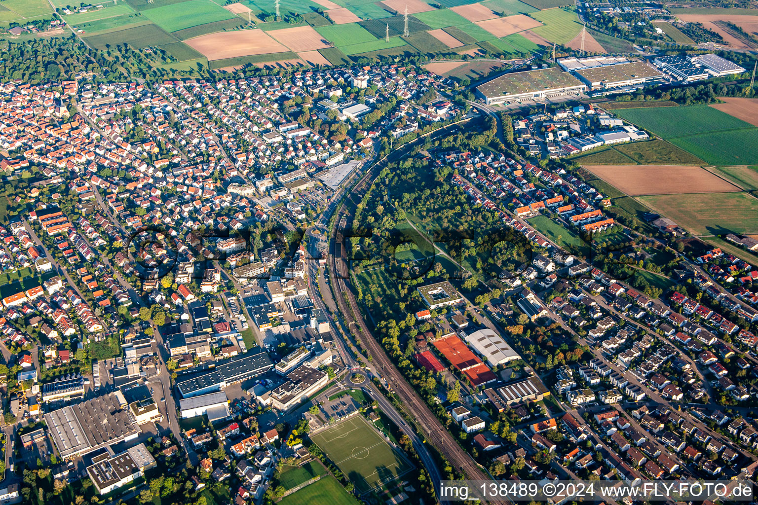 From the southeast in Tamm in the state Baden-Wuerttemberg, Germany