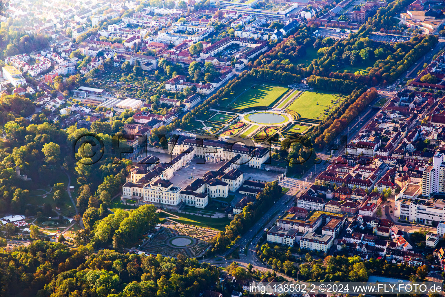 Residential Palace Ludwigsburg and Blooming Baroque Garden Show in Ludwigsburg in the state Baden-Wuerttemberg, Germany