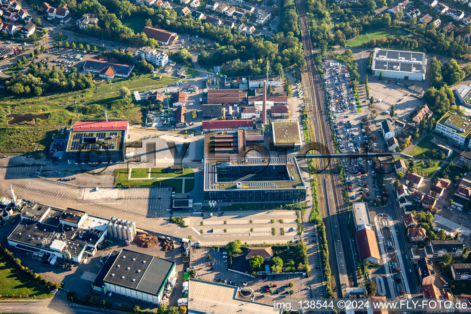 Irene-Kärcher-Plaza and Mosque Winnenden in Winnenden in the state Baden-Wuerttemberg, Germany