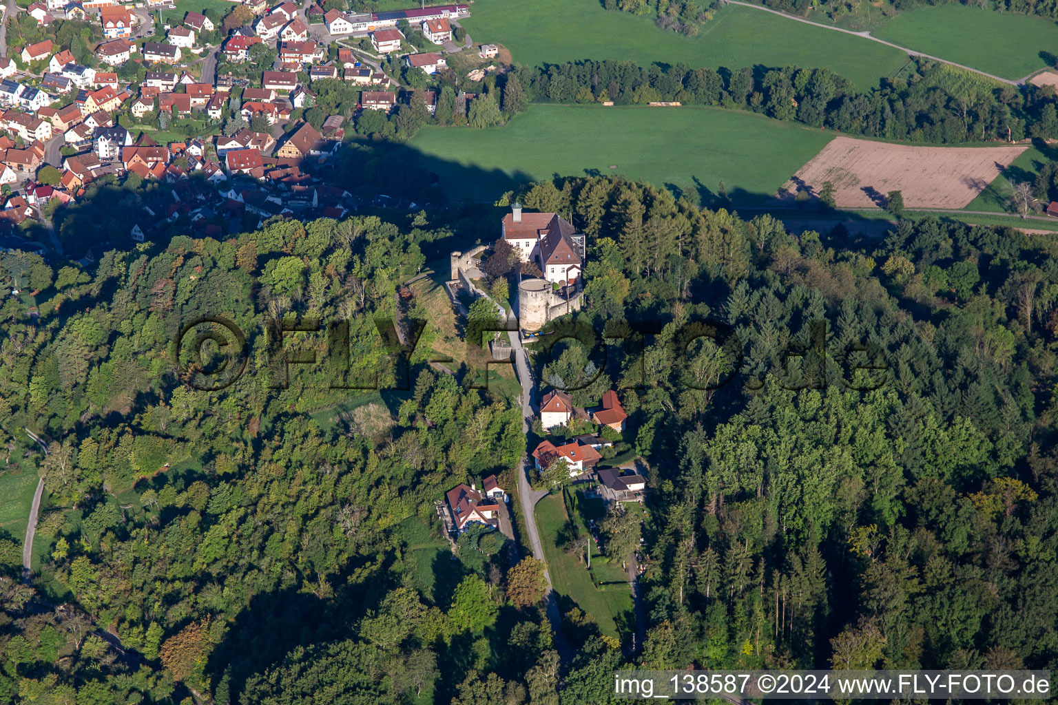 Ebersberg Castle in the district Lippoldsweiler in Auenwald in the state Baden-Wuerttemberg, Germany