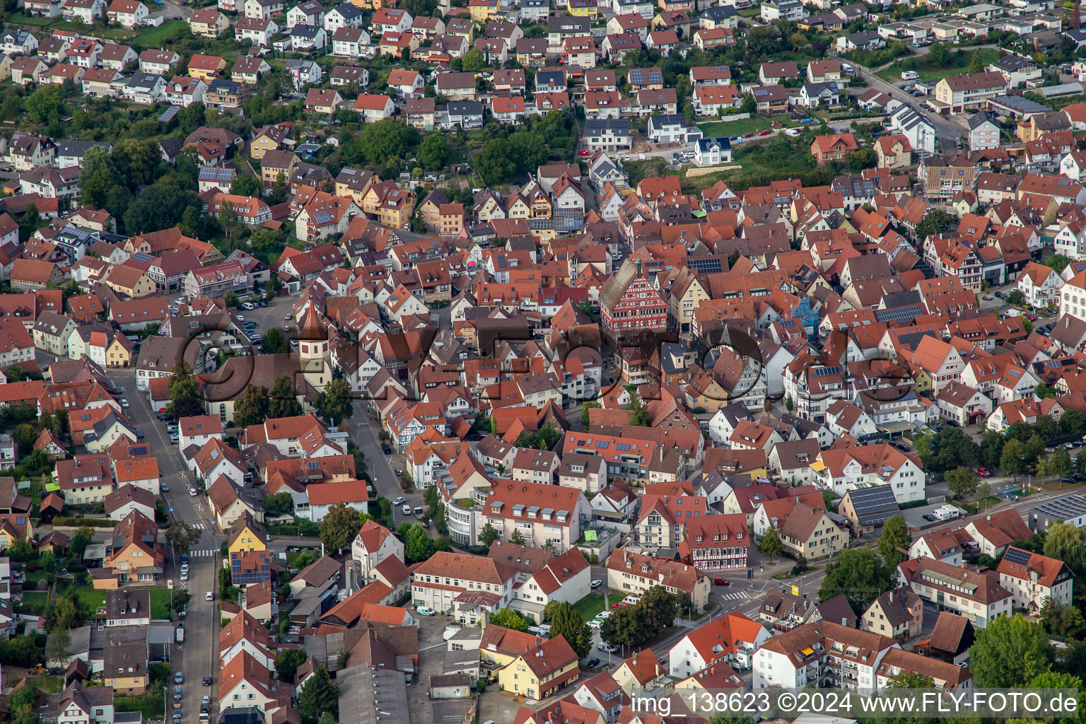 Historic old town in Großbottwar in the state Baden-Wuerttemberg, Germany