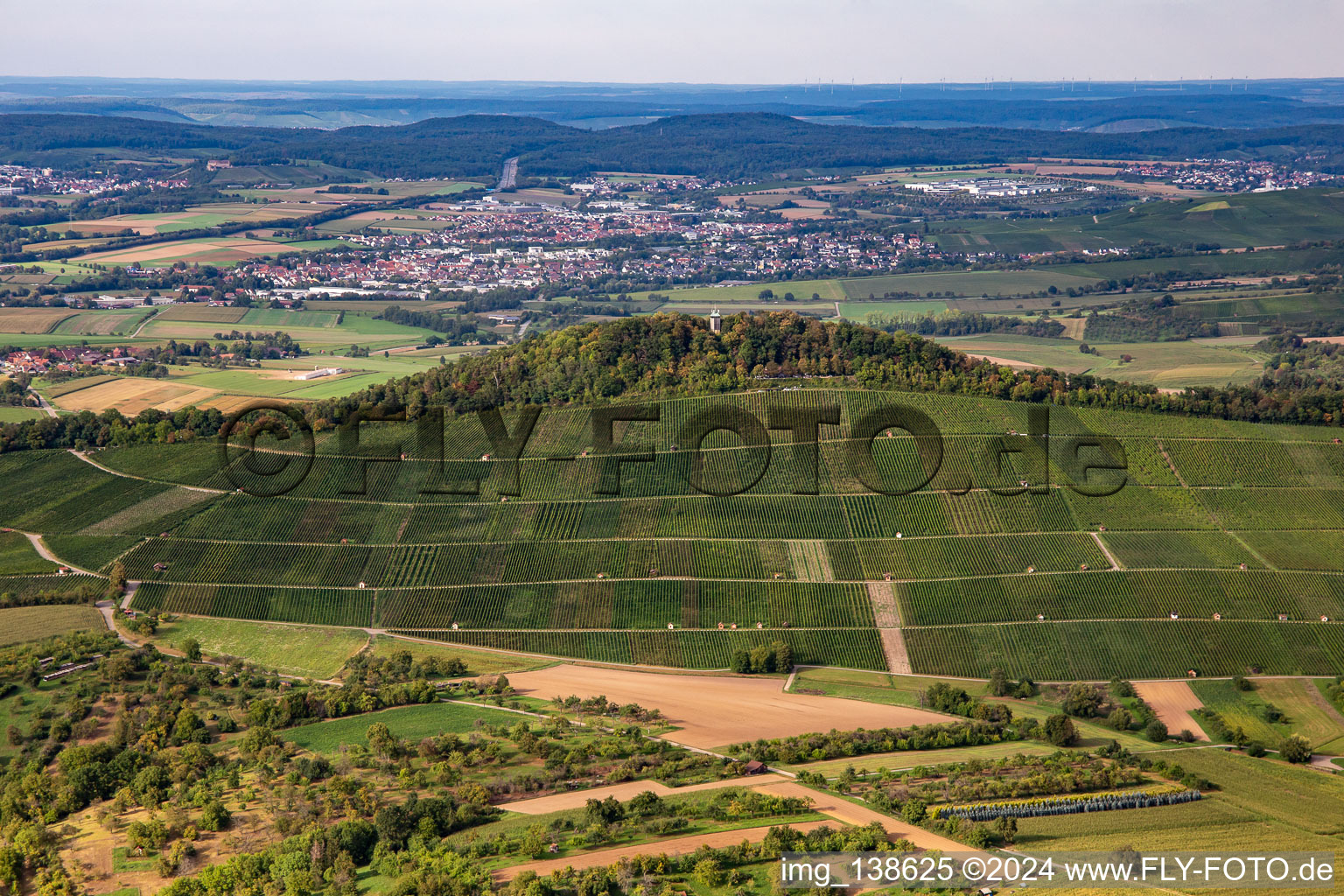 Wunnenstein vineyard in the district Winzerhausen in Großbottwar in the state Baden-Wuerttemberg, Germany