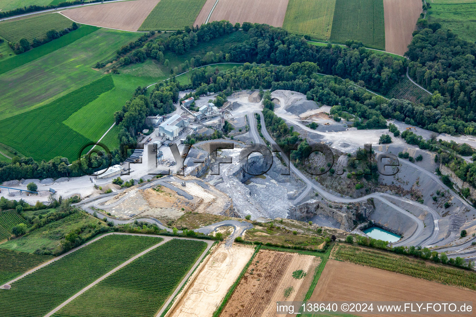 Bmk Steinbruchbetriebe GmbH & Co.KG Plant Ilsfeld in the district Schozach in Ilsfeld in the state Baden-Wuerttemberg, Germany