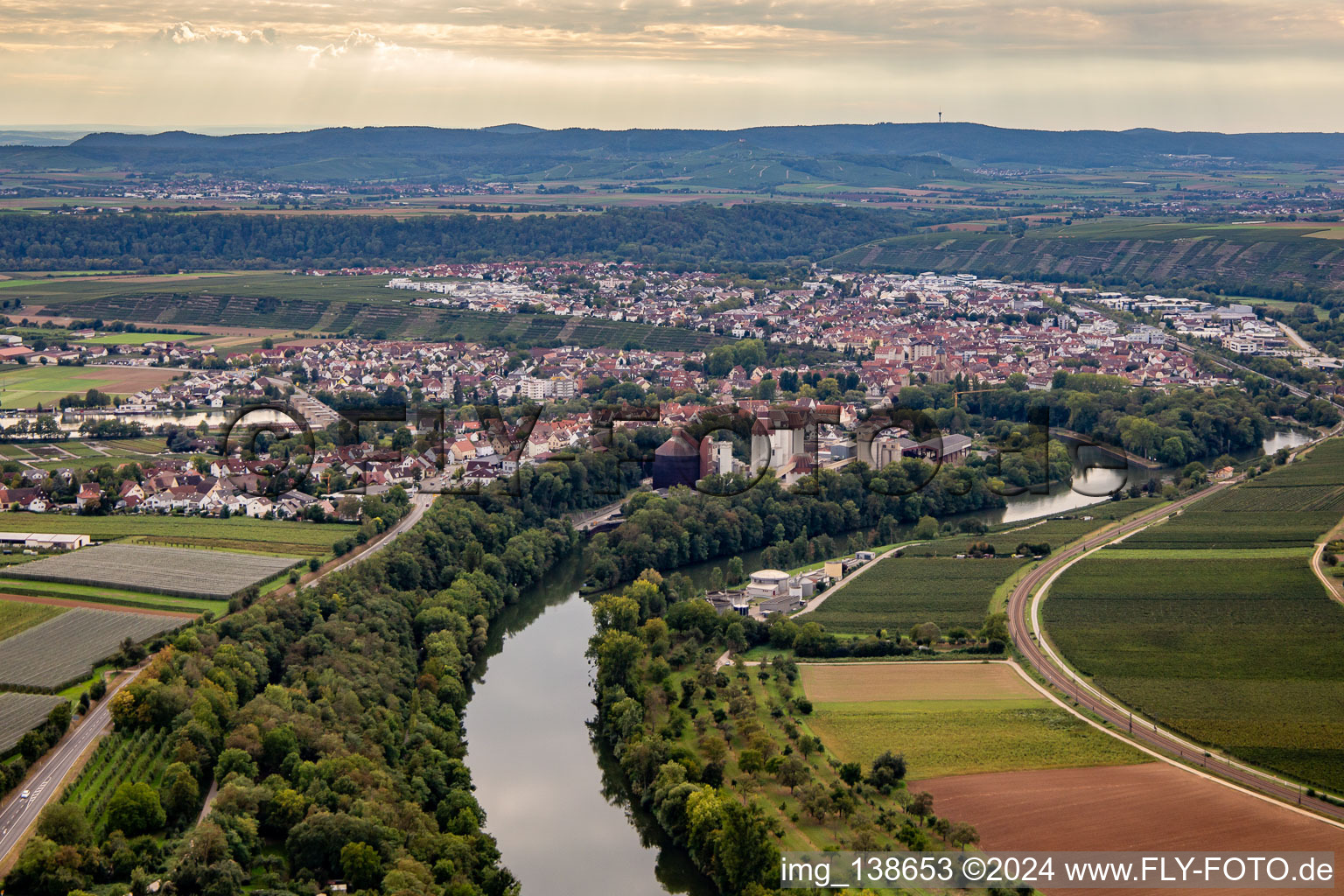 Märker Zement GmbH Lauffen plant in Lauffen am Neckar in the state Baden-Wuerttemberg, Germany