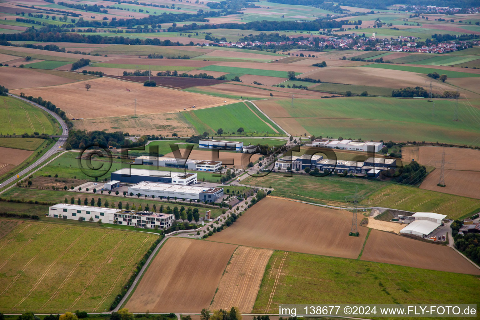 Jakob-Dieffenbacher-Straße commercial area in Eppingen in the state Baden-Wuerttemberg, Germany