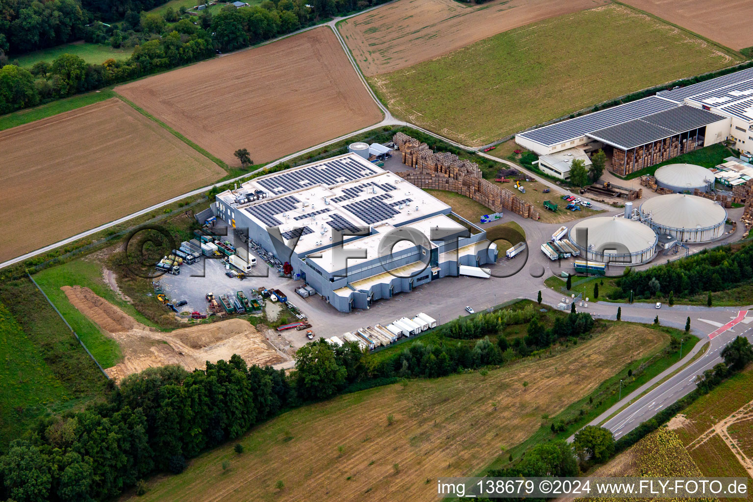 Aerial view of Wild GMBH in Eppingen in the state Baden-Wuerttemberg, Germany