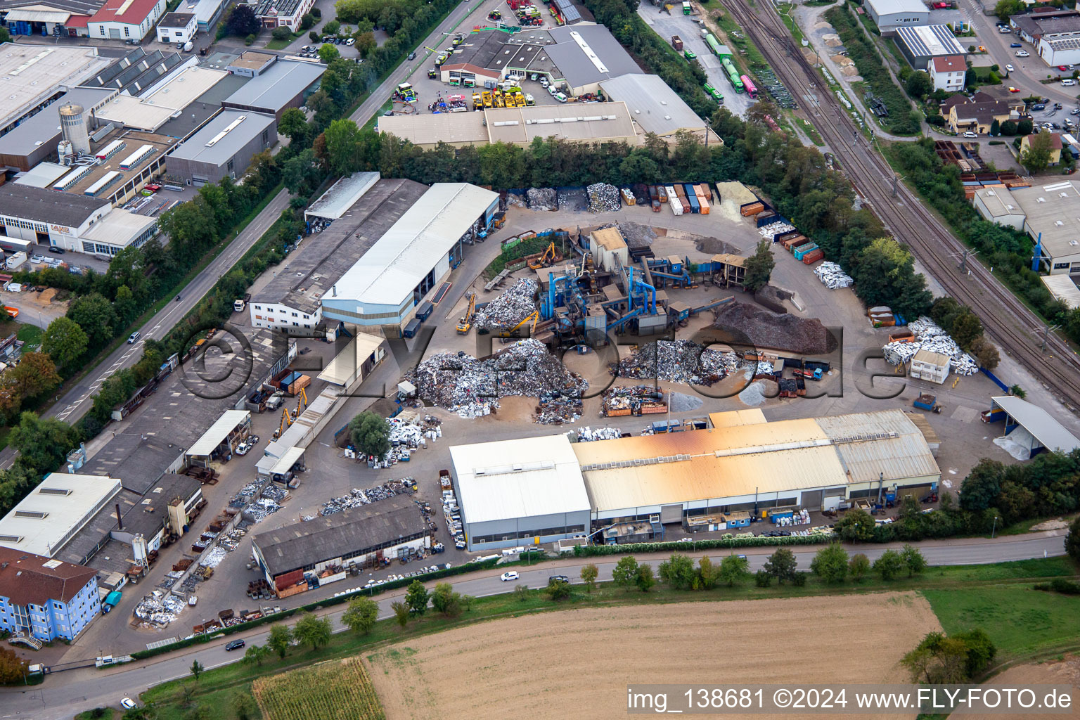 ALBA Electronics Recycling GmbH headquarters in Eppingen in the state Baden-Wuerttemberg, Germany