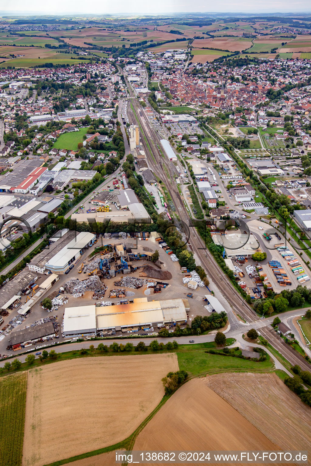 Railway line severed Eppingen in Eppingen in the state Baden-Wuerttemberg, Germany