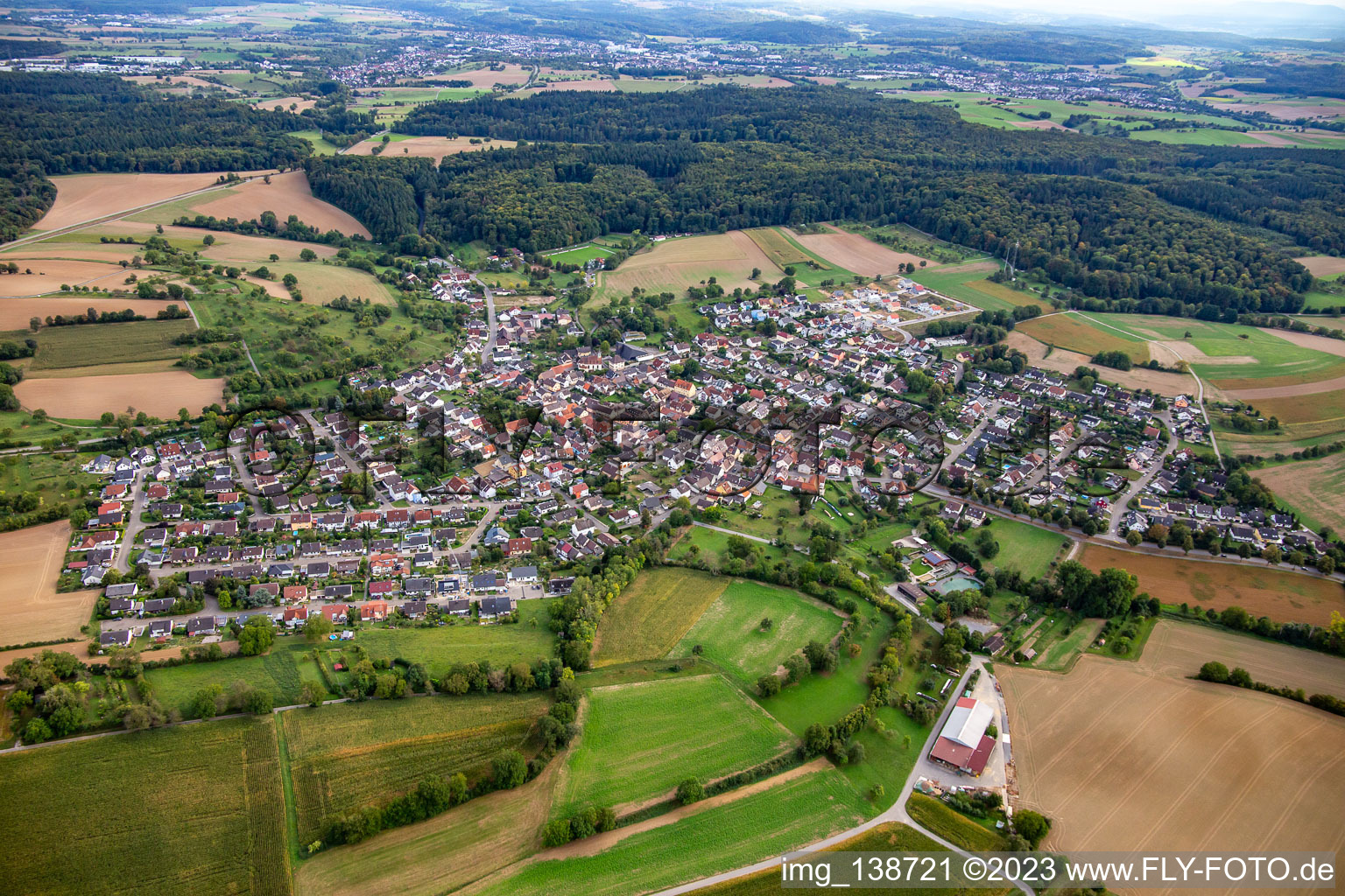 From the north in the district Büchig in Bretten in the state Baden-Wuerttemberg, Germany