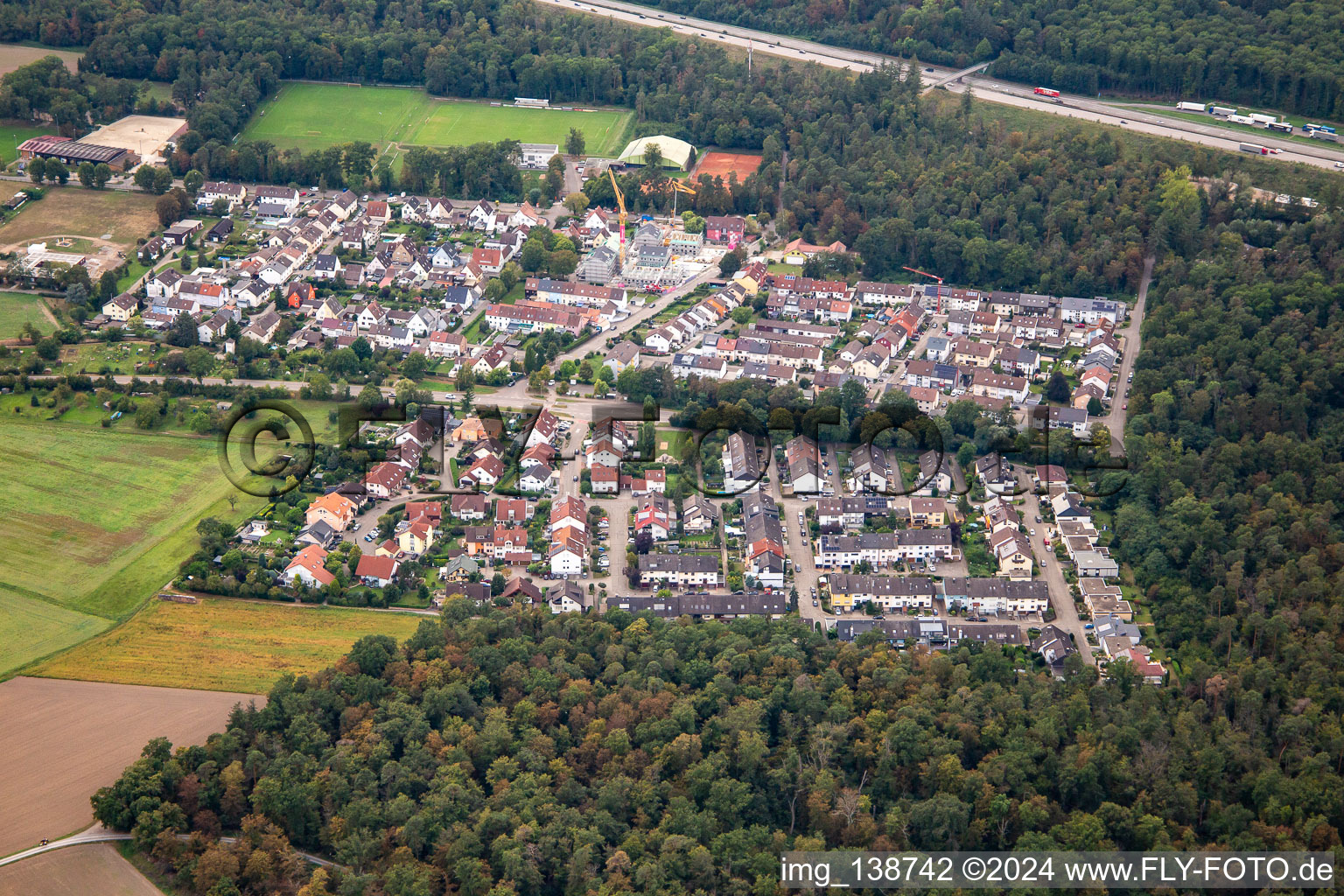 Forest Bridge in Weingarten in the state Baden-Wuerttemberg, Germany