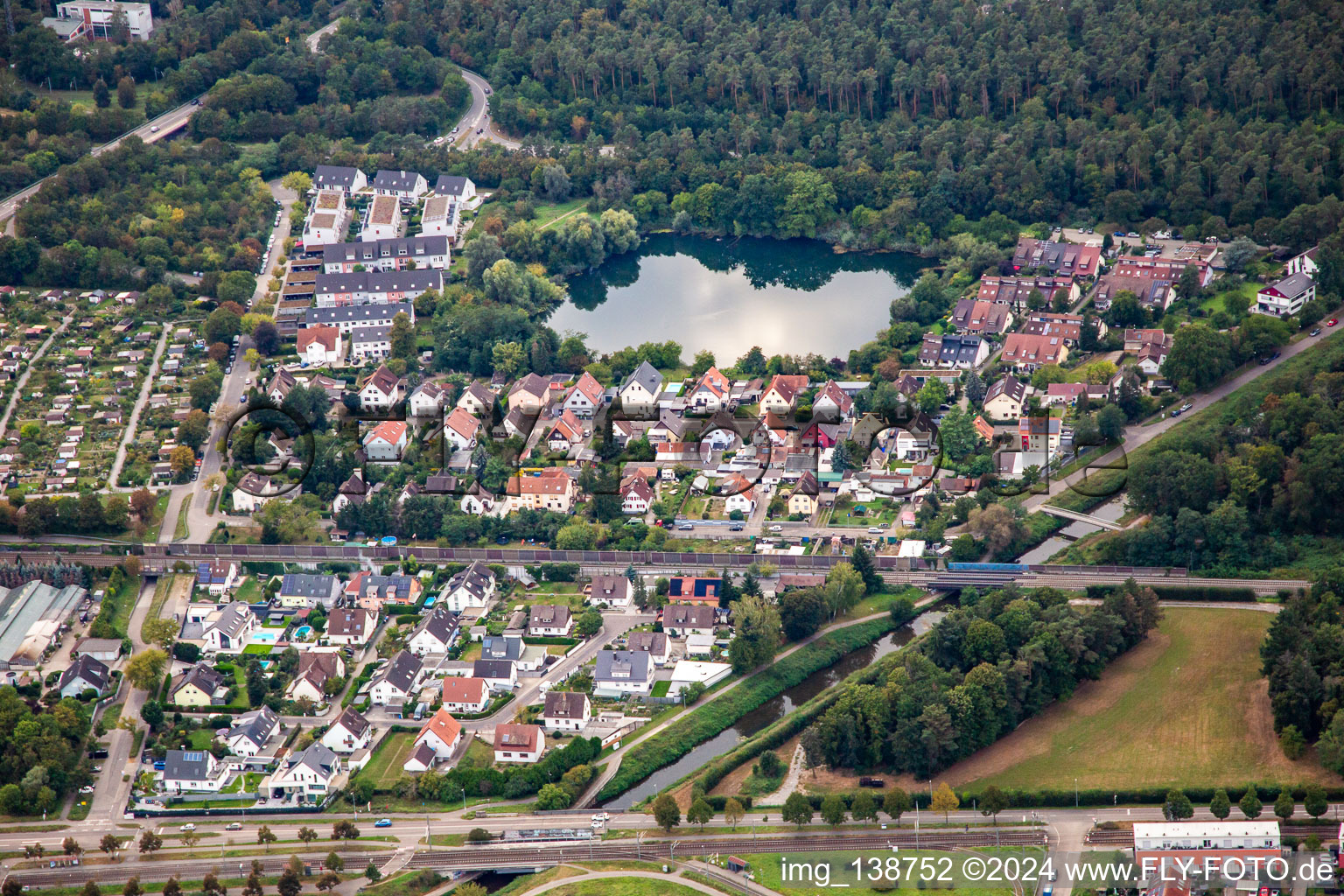 Riding school in the district Hagsfeld in Karlsruhe in the state Baden-Wuerttemberg, Germany