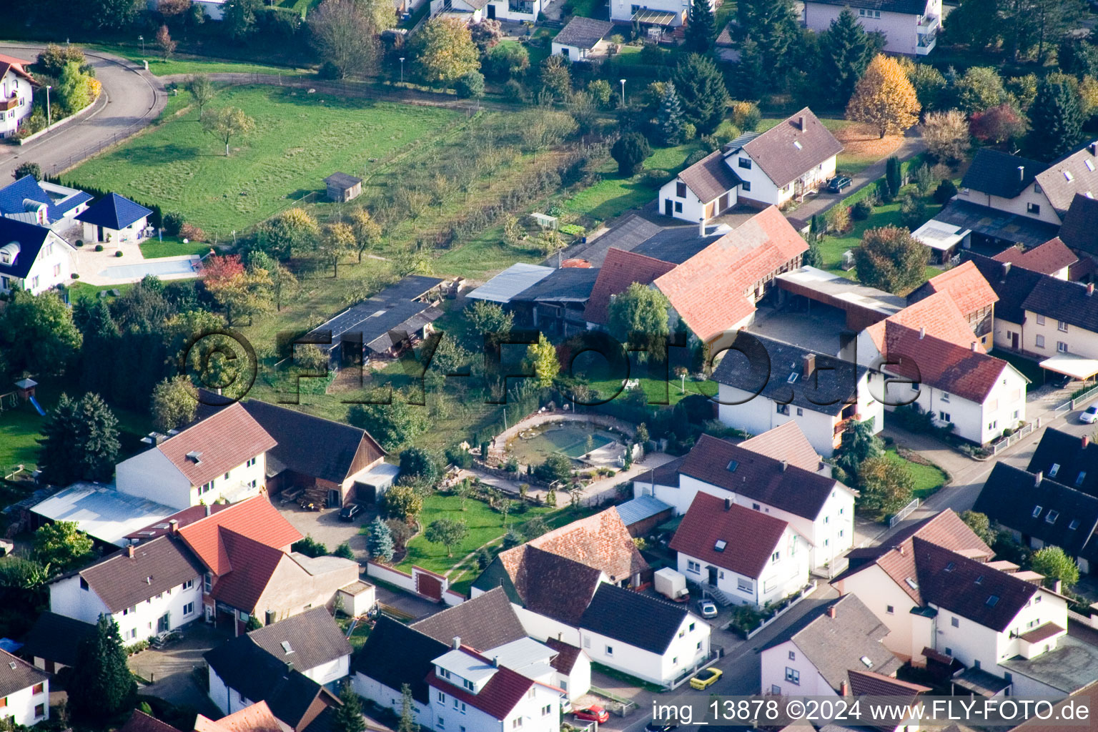 District Urloffen in Appenweier in the state Baden-Wuerttemberg, Germany out of the air