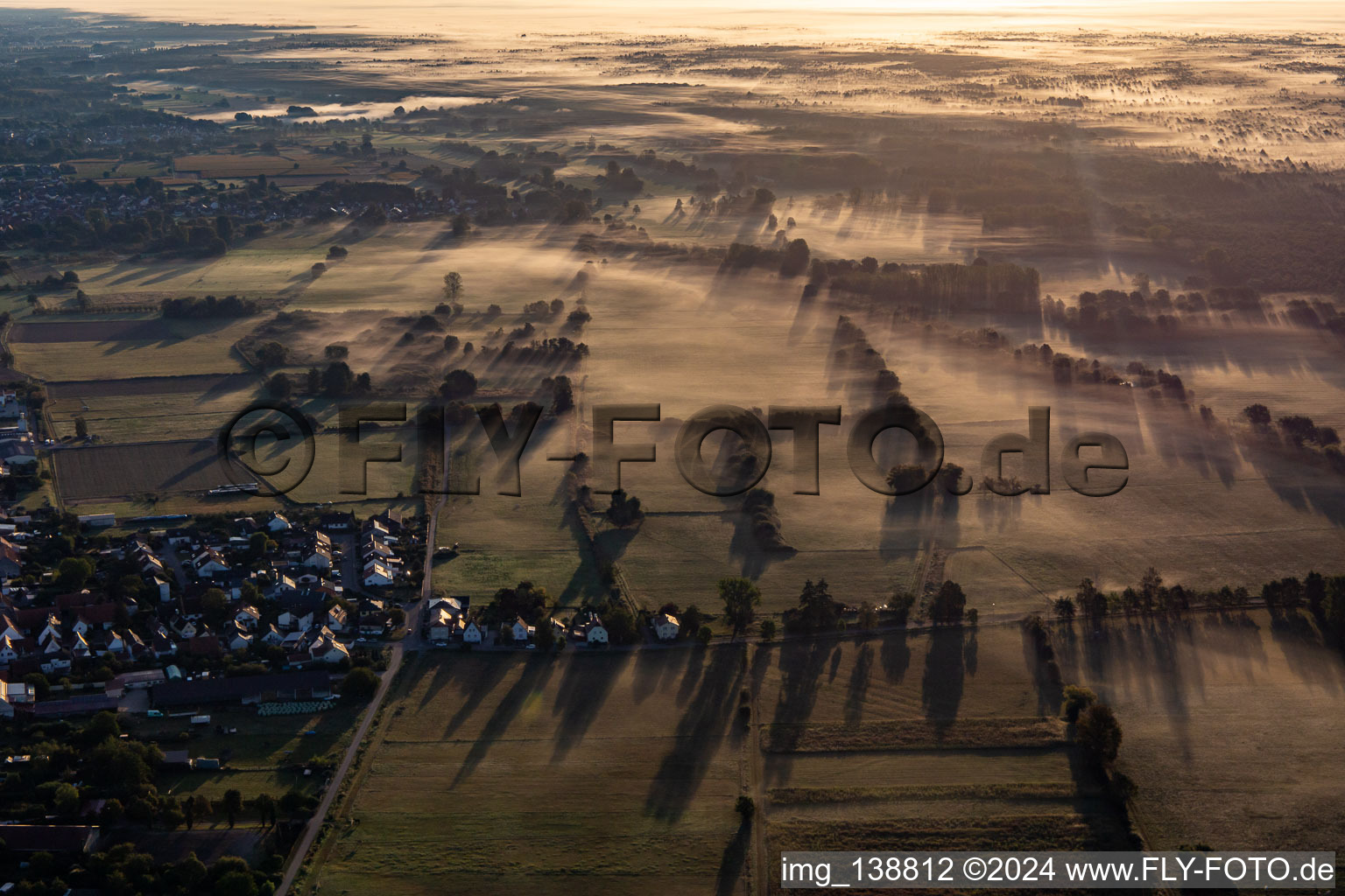 Schweighofen in the state Rhineland-Palatinate, Germany seen from above