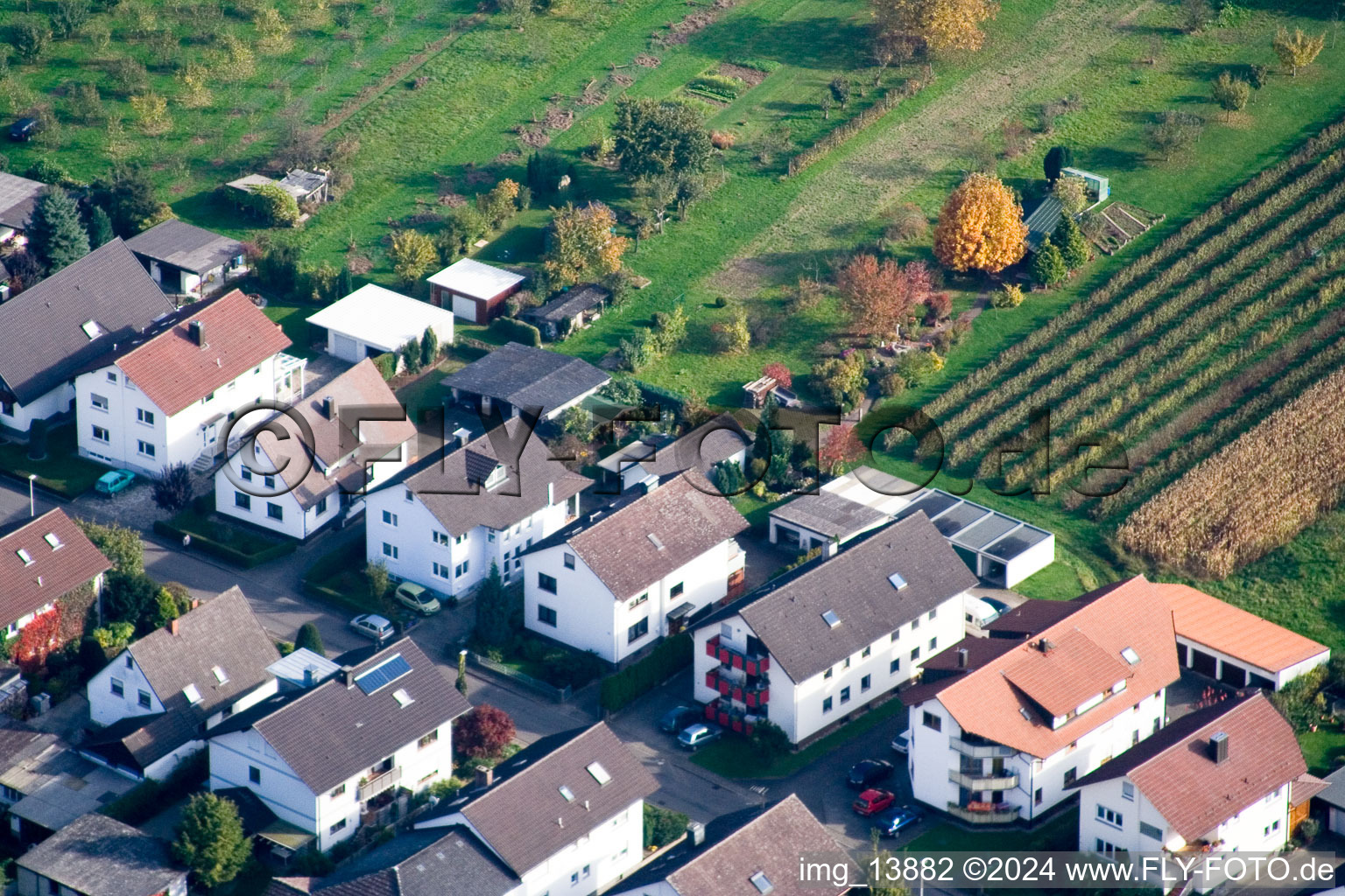 Runzweg in the district Urloffen in Appenweier in the state Baden-Wuerttemberg, Germany