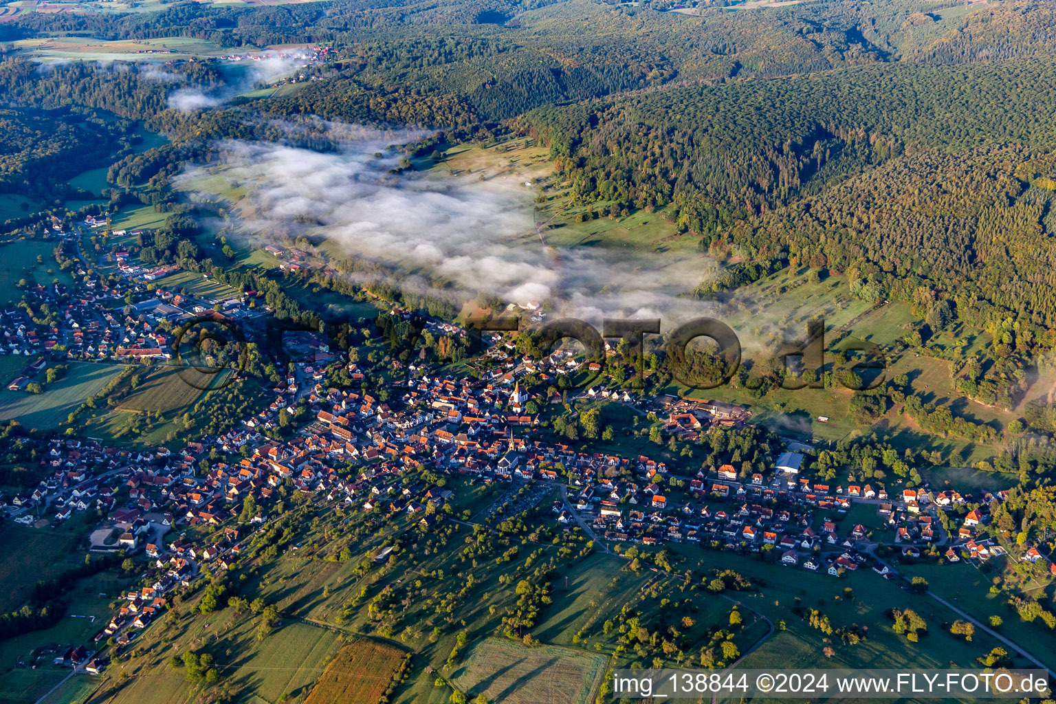 From northeast in Lembach in the state Bas-Rhin, France