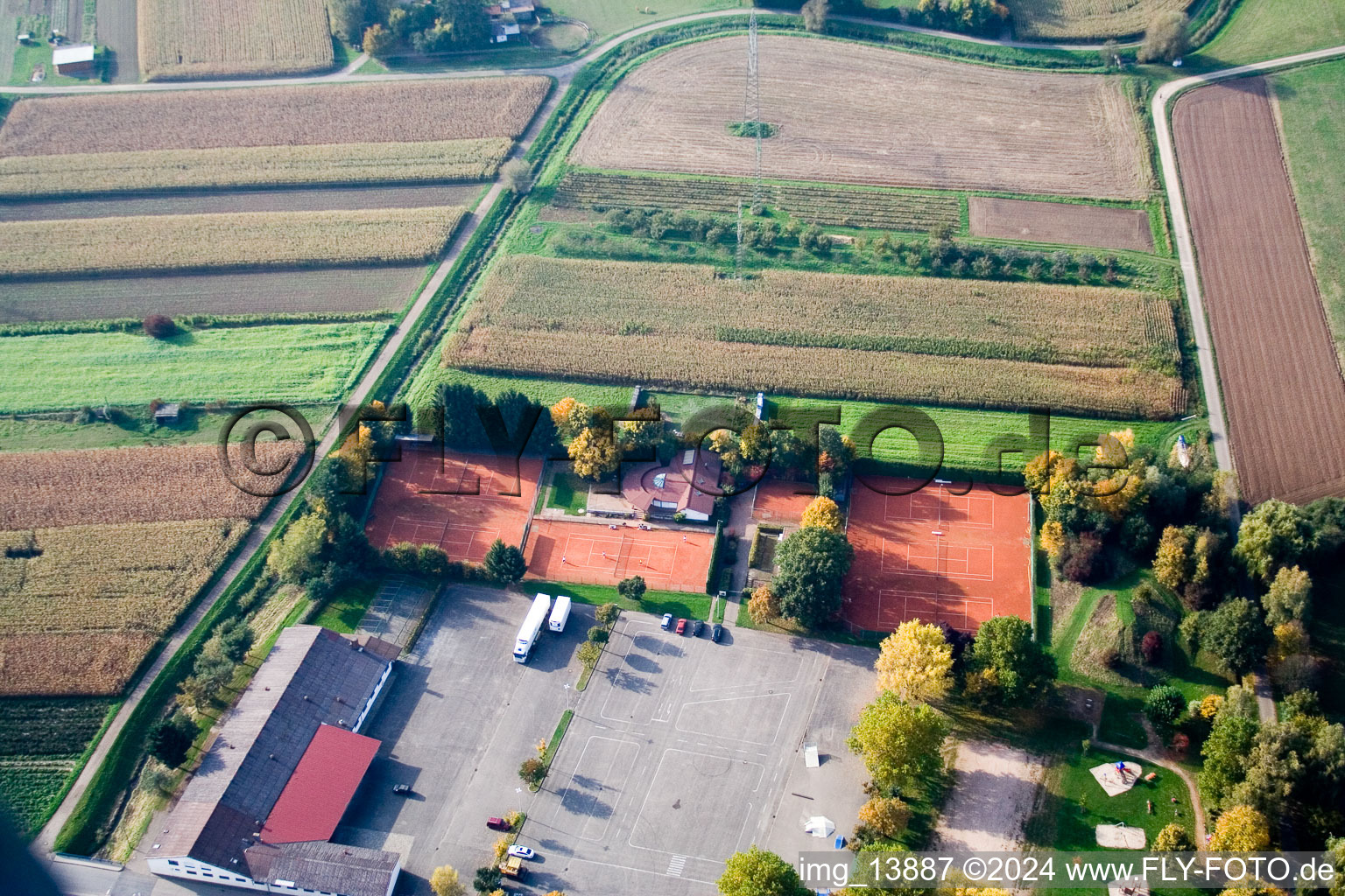 Tennis club in the district Urloffen in Appenweier in the state Baden-Wuerttemberg, Germany