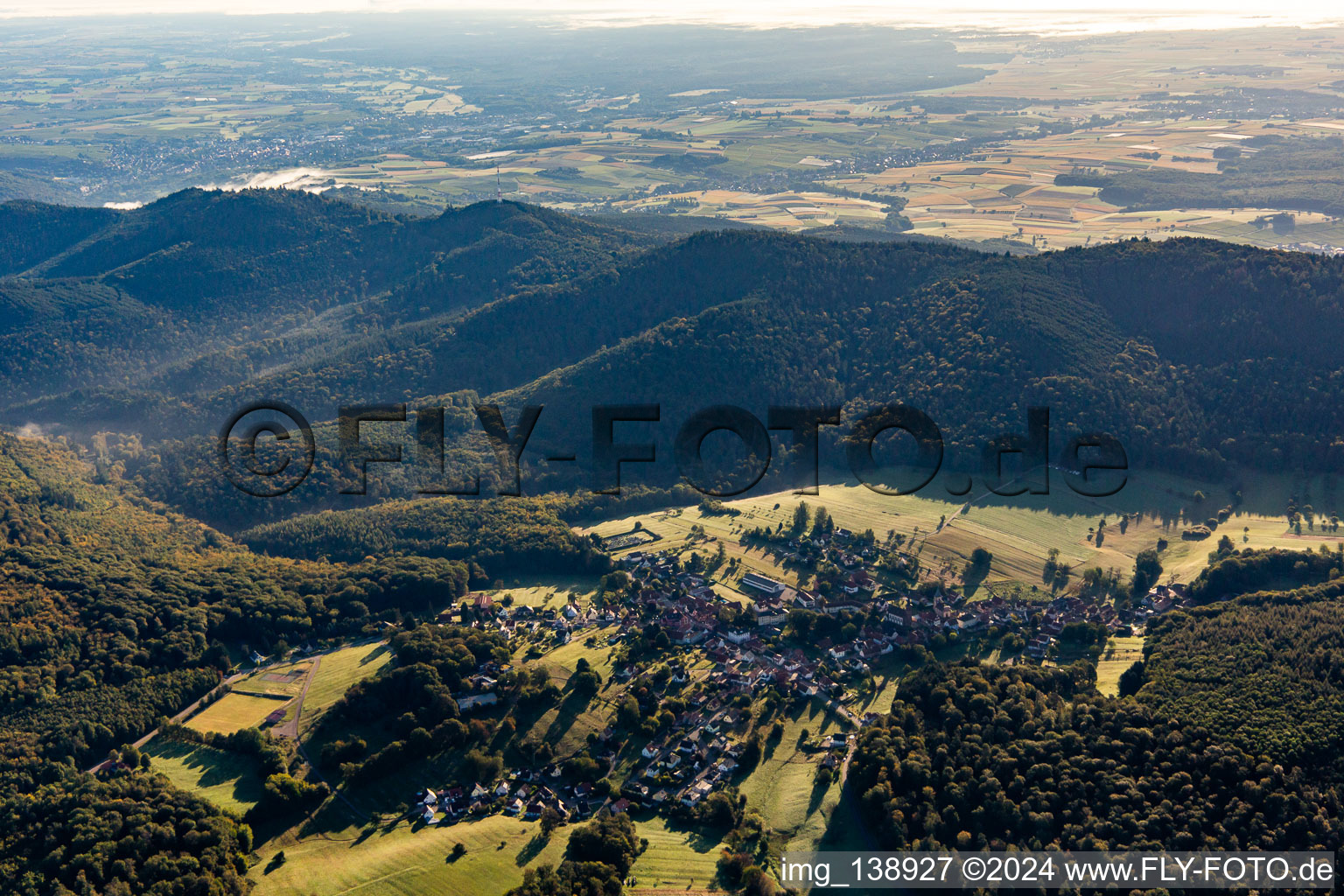 From the west in Climbach in the state Bas-Rhin, France