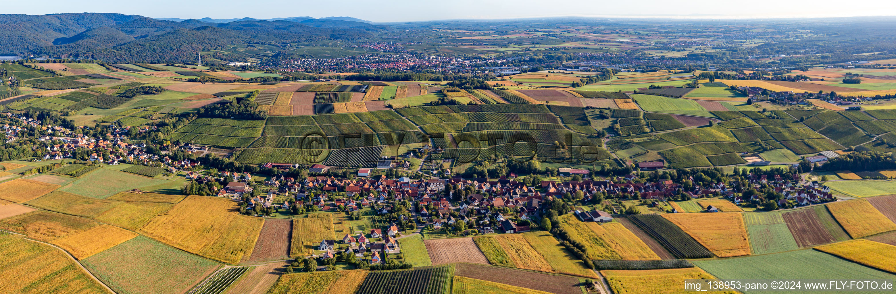 Drone recording of Steinseltz in the state Bas-Rhin, France